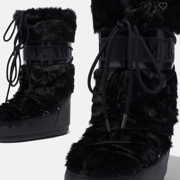 Moon Boot tall Icon black faux fur boots - Picture 5 of 14